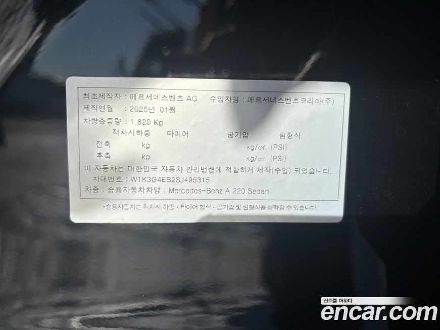 Mercedes-Benz A-Class 2025