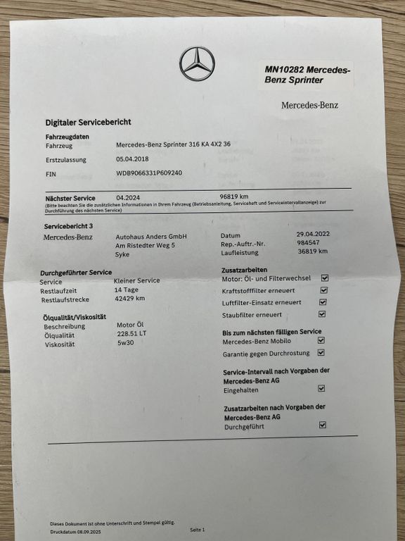 Mercedes-Benz Sprinter 2018