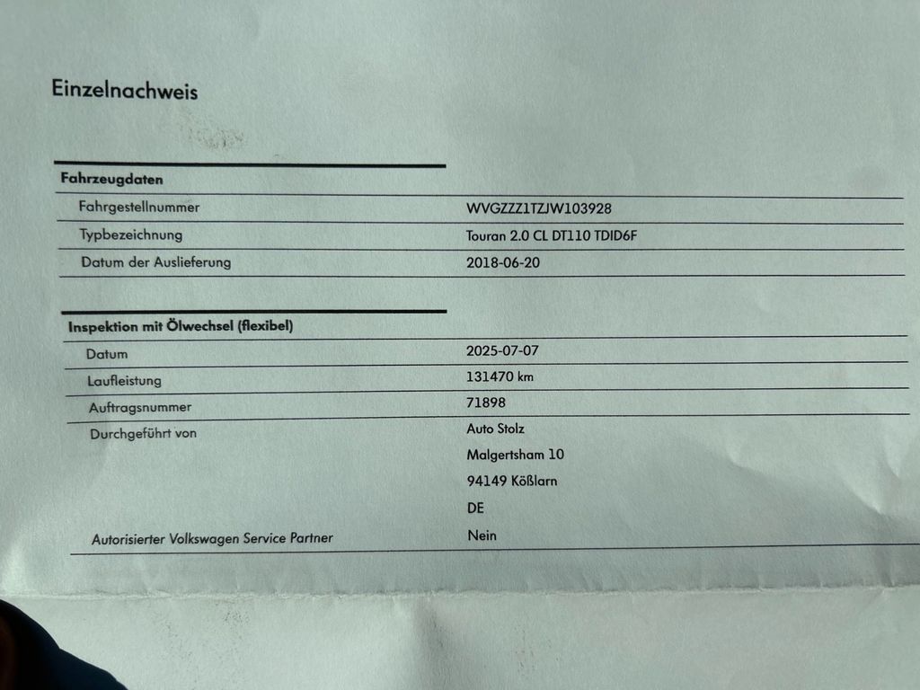 Volkswagen Touran 2018