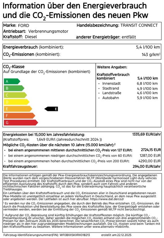 Ford Transit Connect 2025