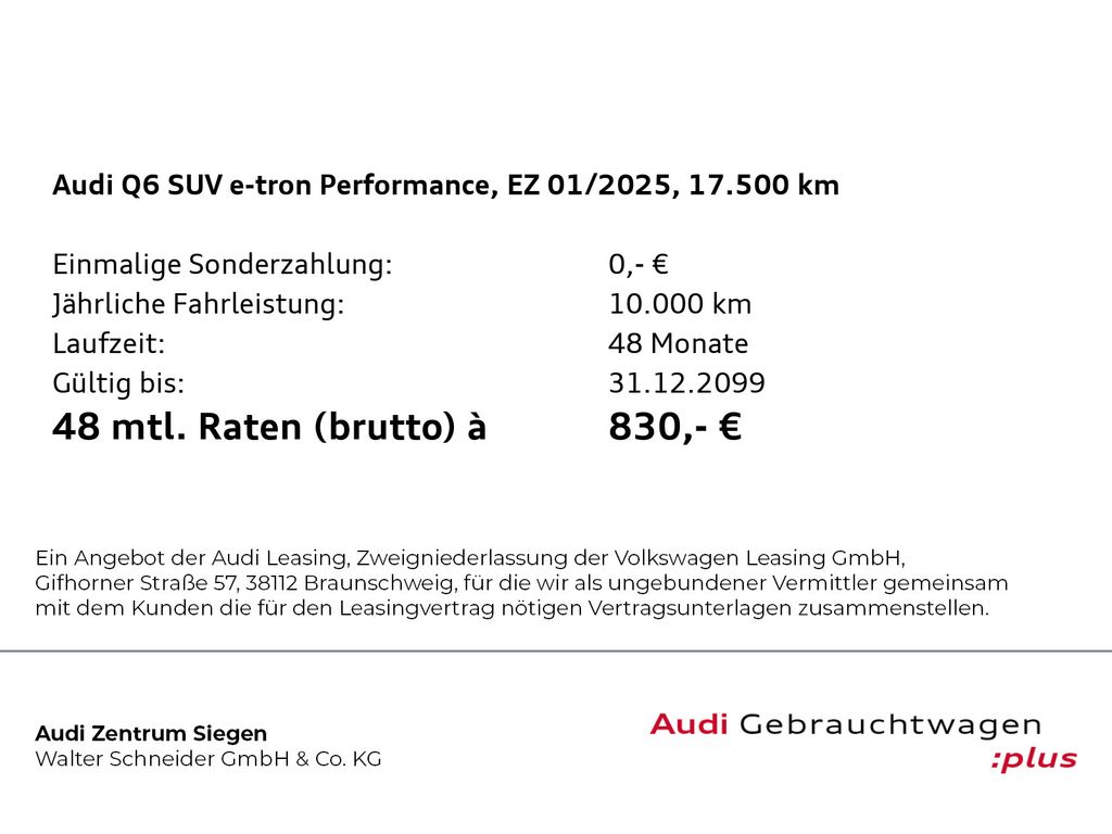 Audi Q6 e-tron 2025