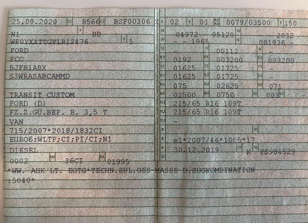 Ford Transit Custom 2020