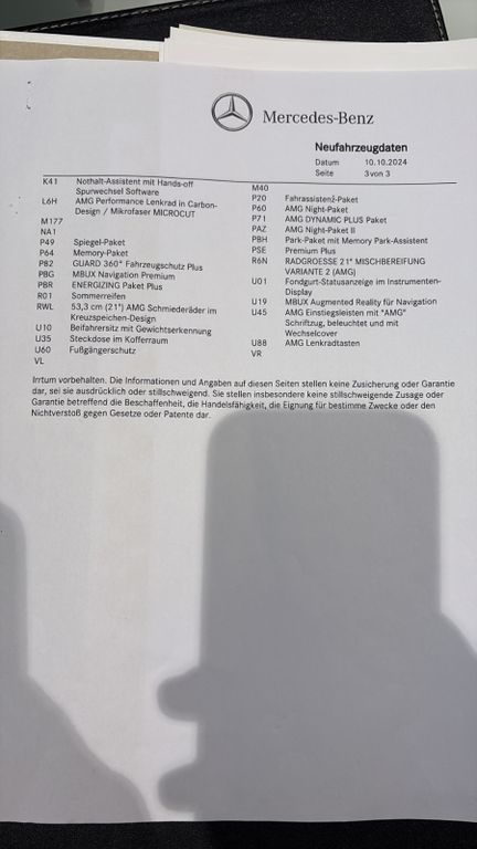 Mercedes-Benz AMG GT 2024