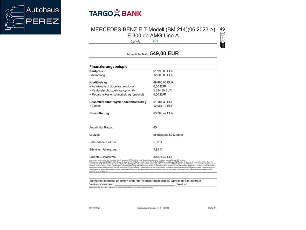 Mercedes-Benz E 300 2025