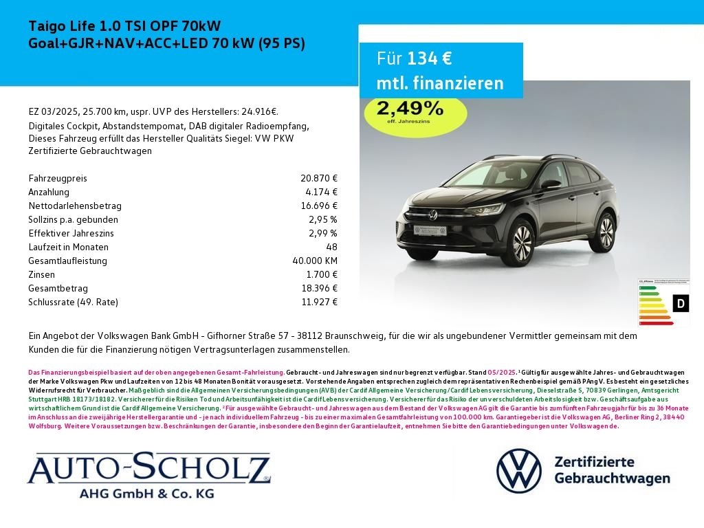 Volkswagen Taigo 2025