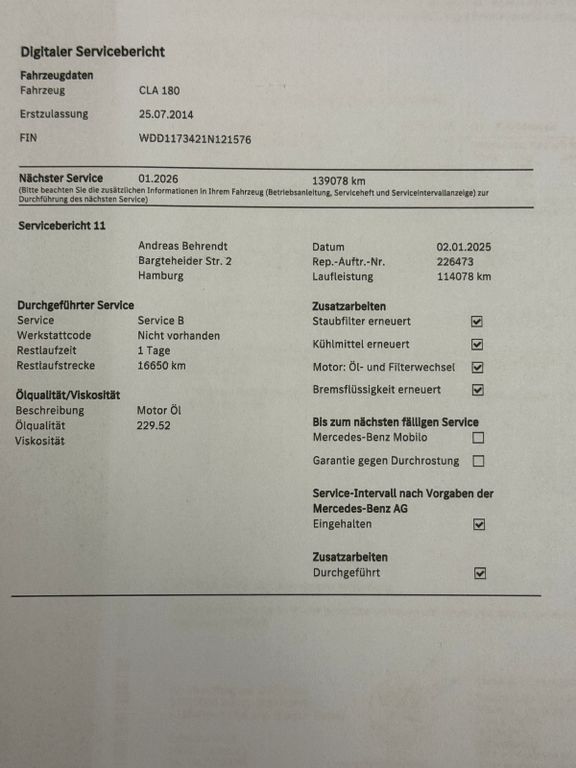 Mercedes-Benz CLA 180 2014