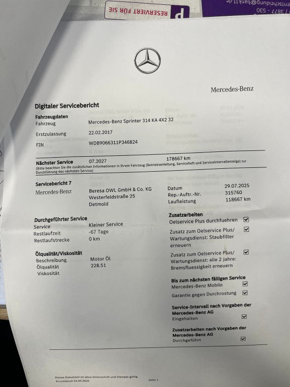 Mercedes-Benz Sprinter 2017