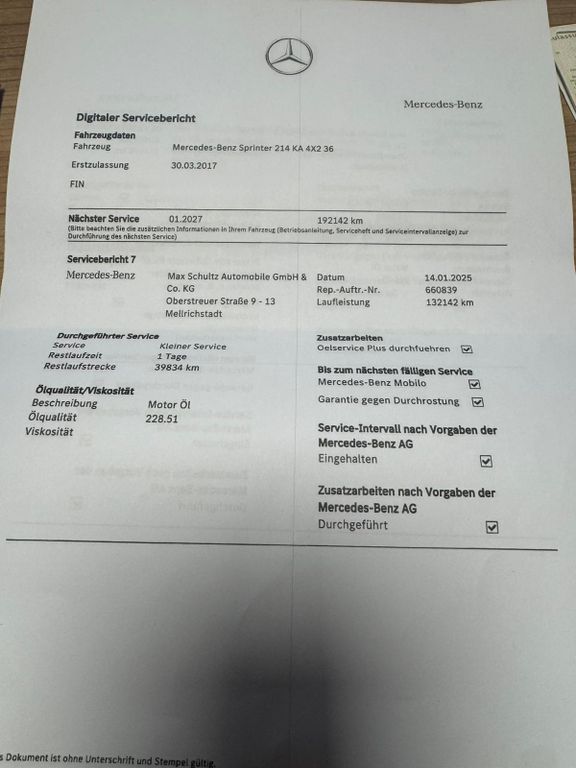 Mercedes-Benz Sprinter 2017