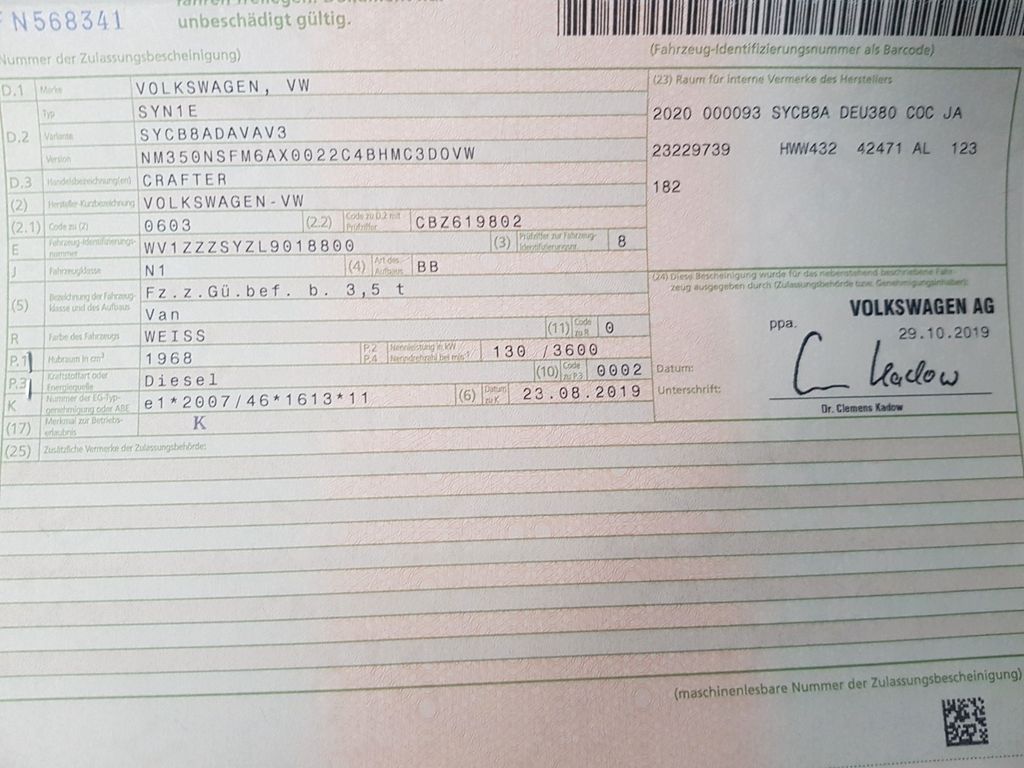 Volkswagen Crafter 2020