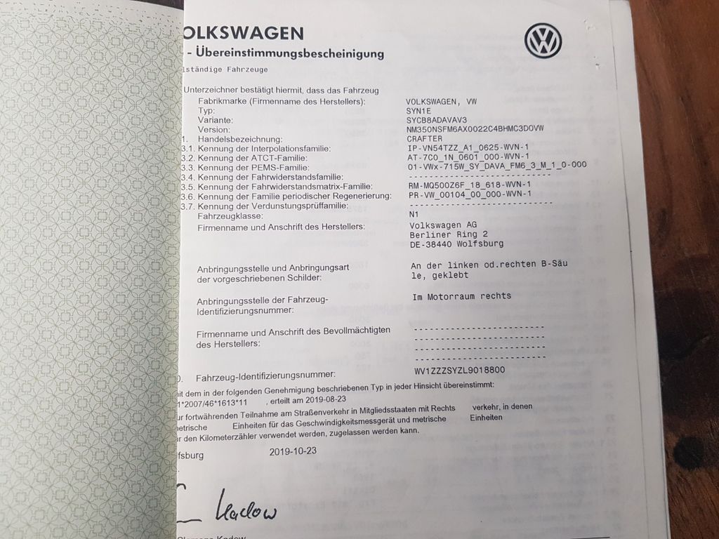 Volkswagen Crafter 2020