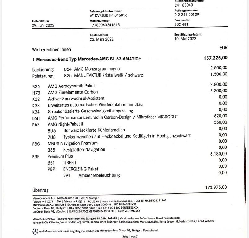 Mercedes-Benz SL 63 AMG 2023