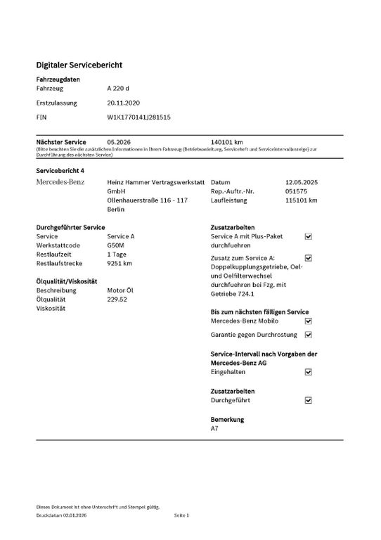 Mercedes-Benz A 220 2020