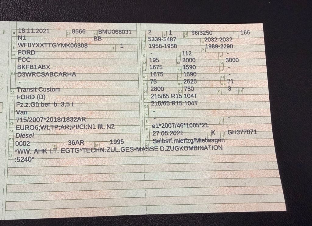 Ford Transit Custom 2021