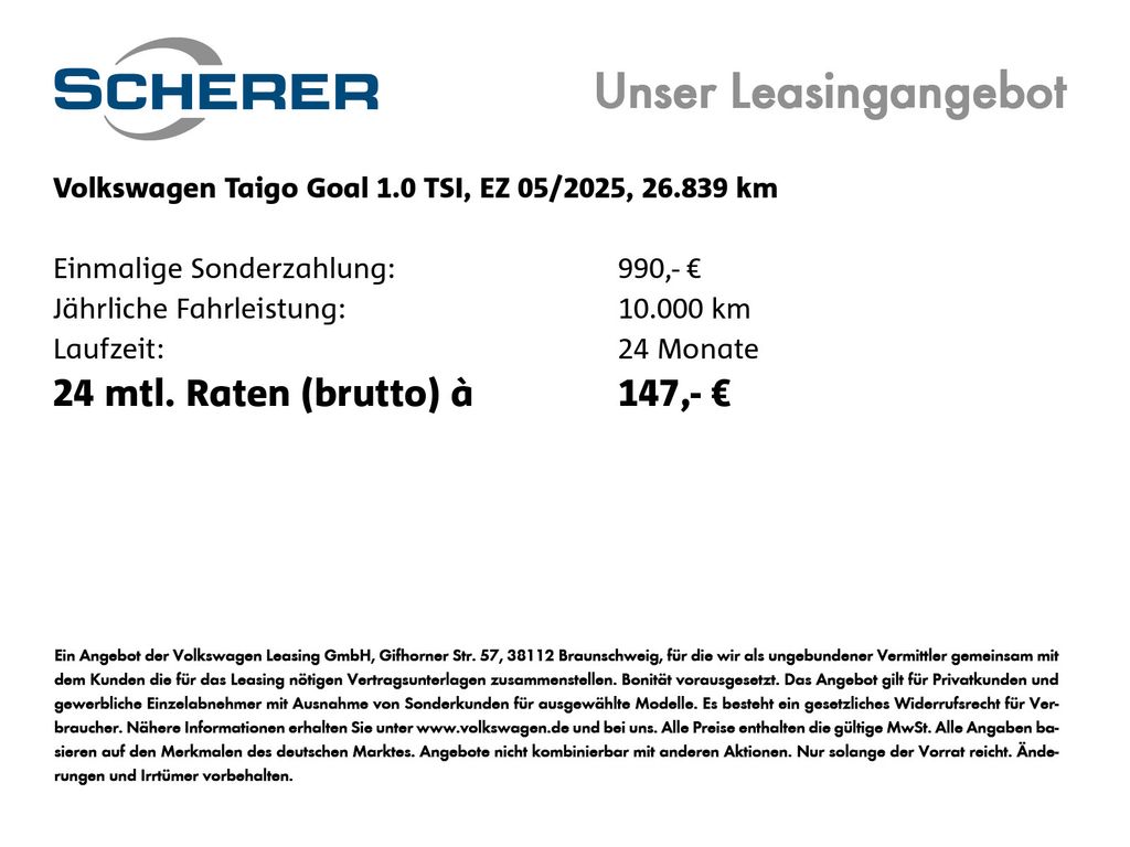 Volkswagen Taigo 2025