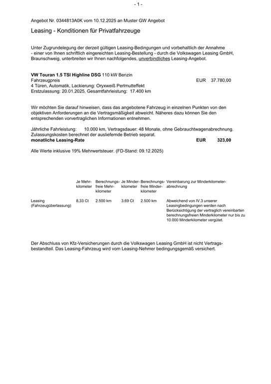 Volkswagen Touran 2025