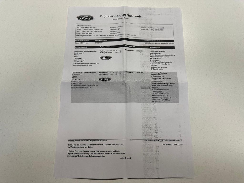 Ford Transit Custom 2020