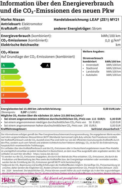 Nissan Leaf 2021
