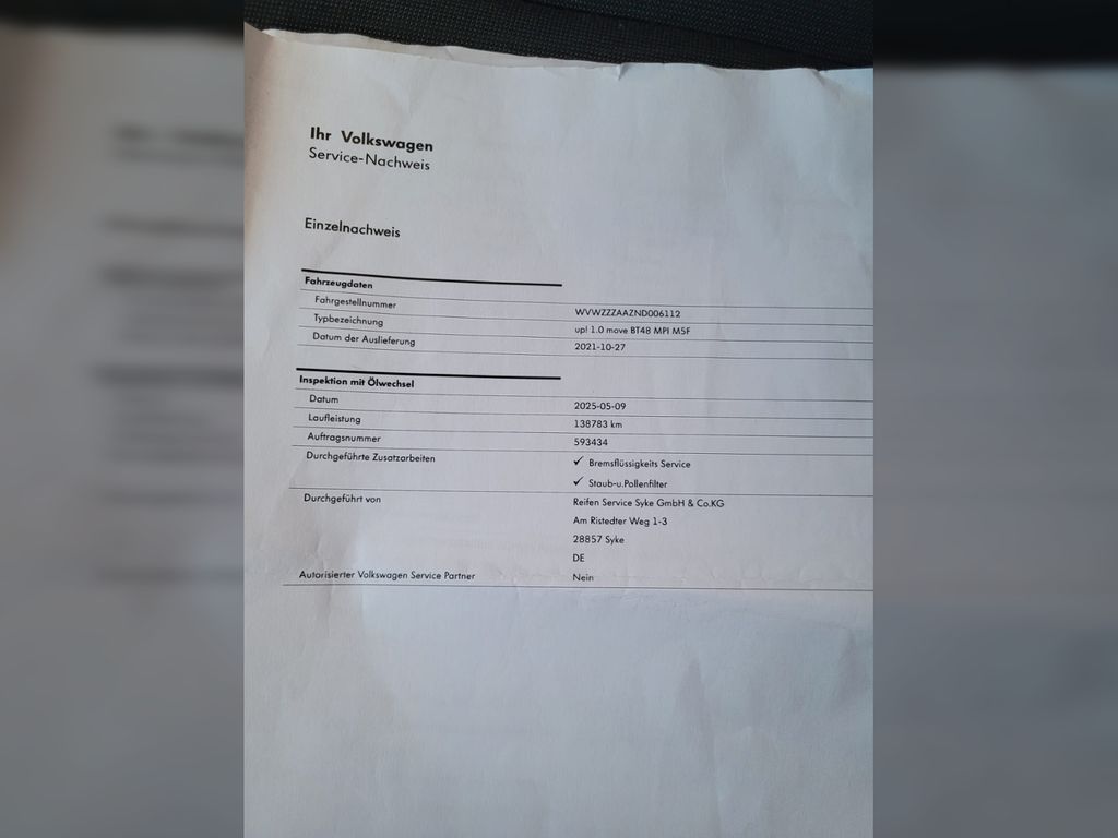 Volkswagen up! 2021