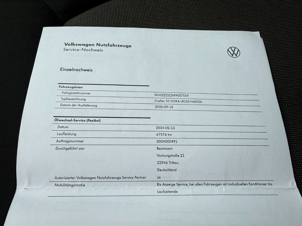 Volkswagen Crafter 2020