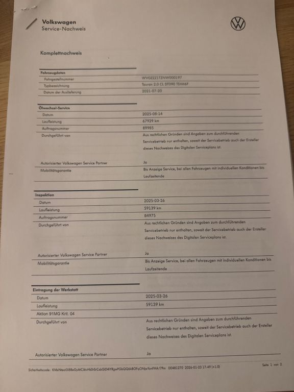 Volkswagen Touran 2021