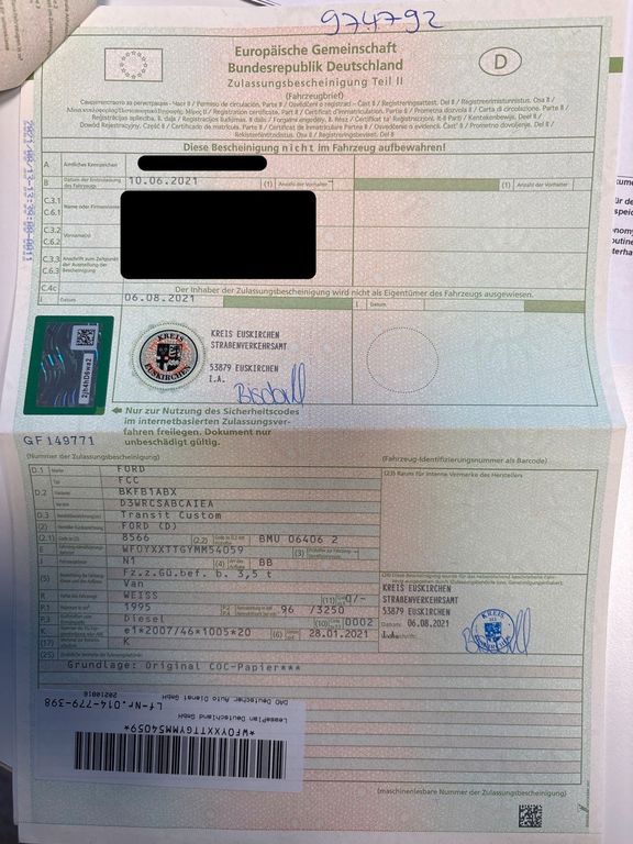 Ford Transit Custom 2021