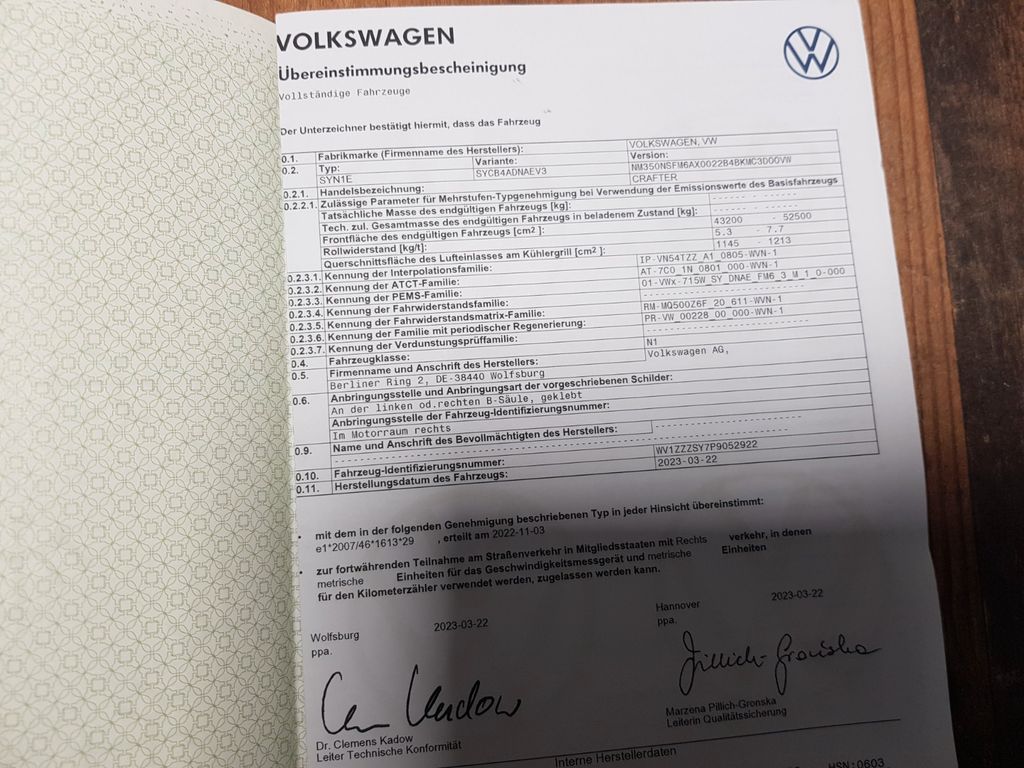 Volkswagen Crafter 2023