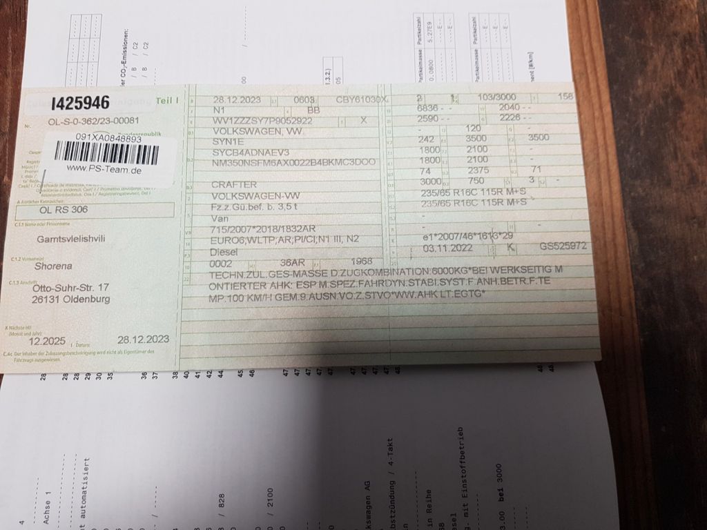 Volkswagen Crafter 2023