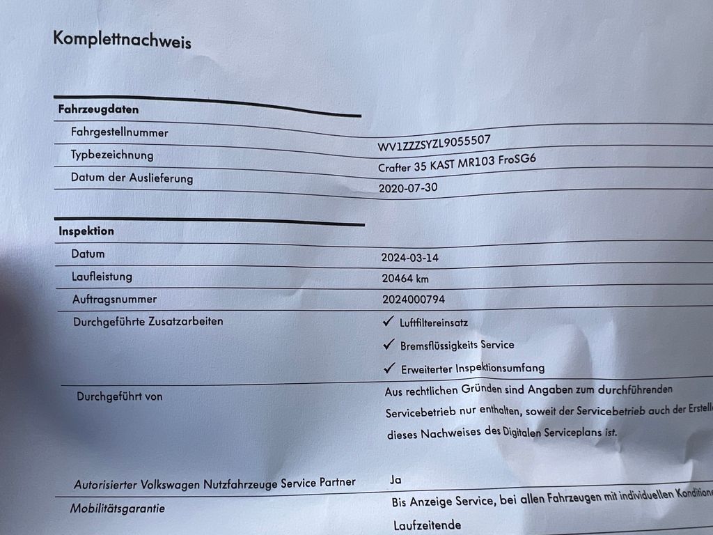 Volkswagen Crafter 2020