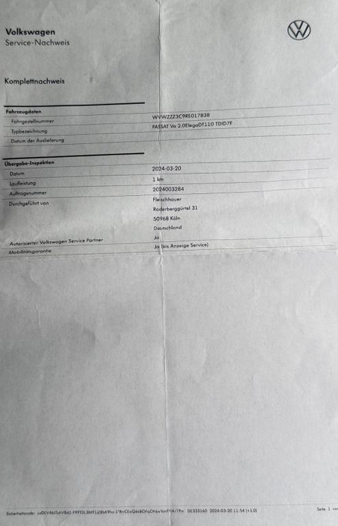 Volkswagen Passat Variant 2024