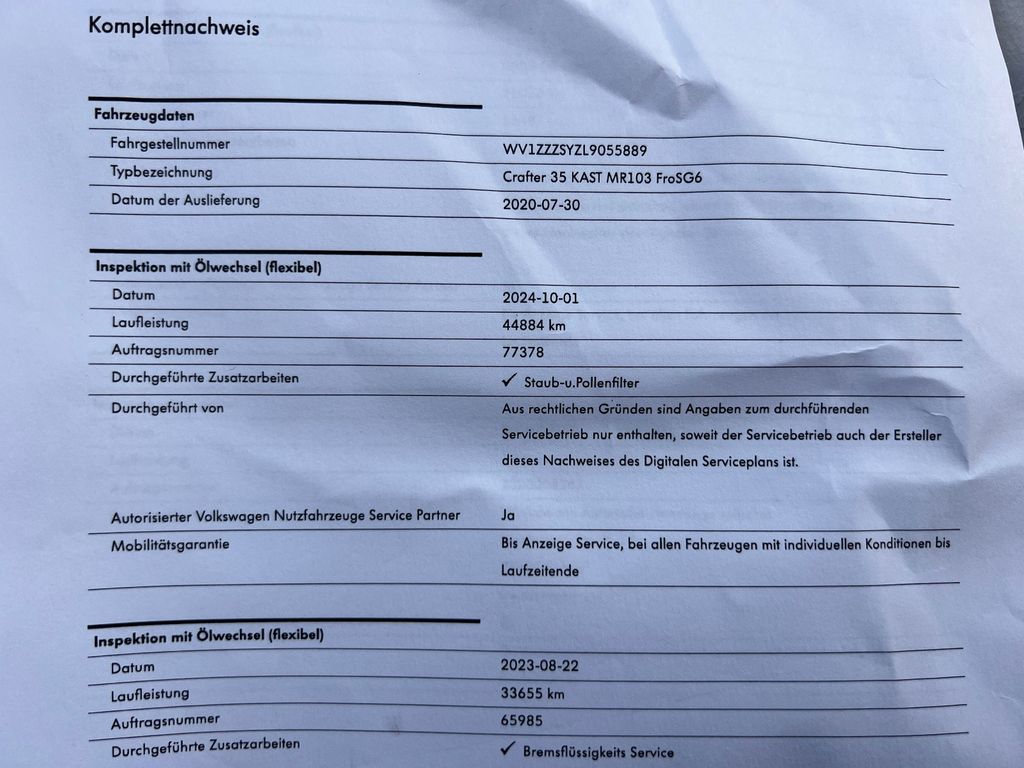Volkswagen Crafter 2020