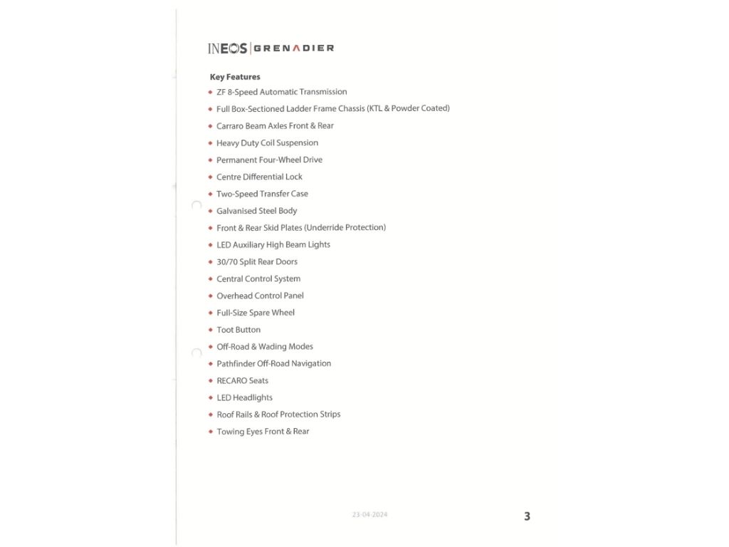 INEOS Grenadier 2024