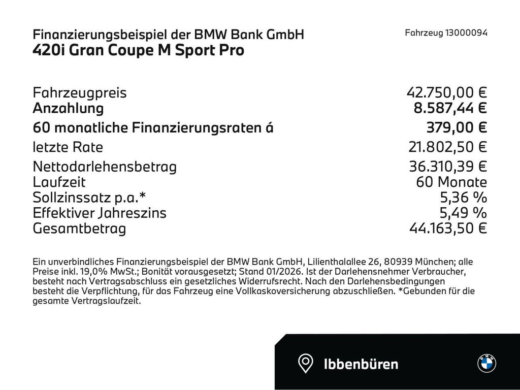 BMW 420 Gran Coupé 2024